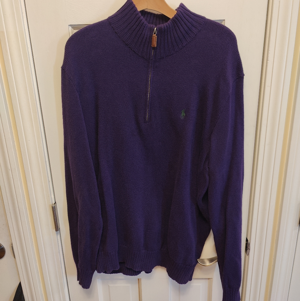 Ralph Laurens Mens Zip Up Sweater Xl